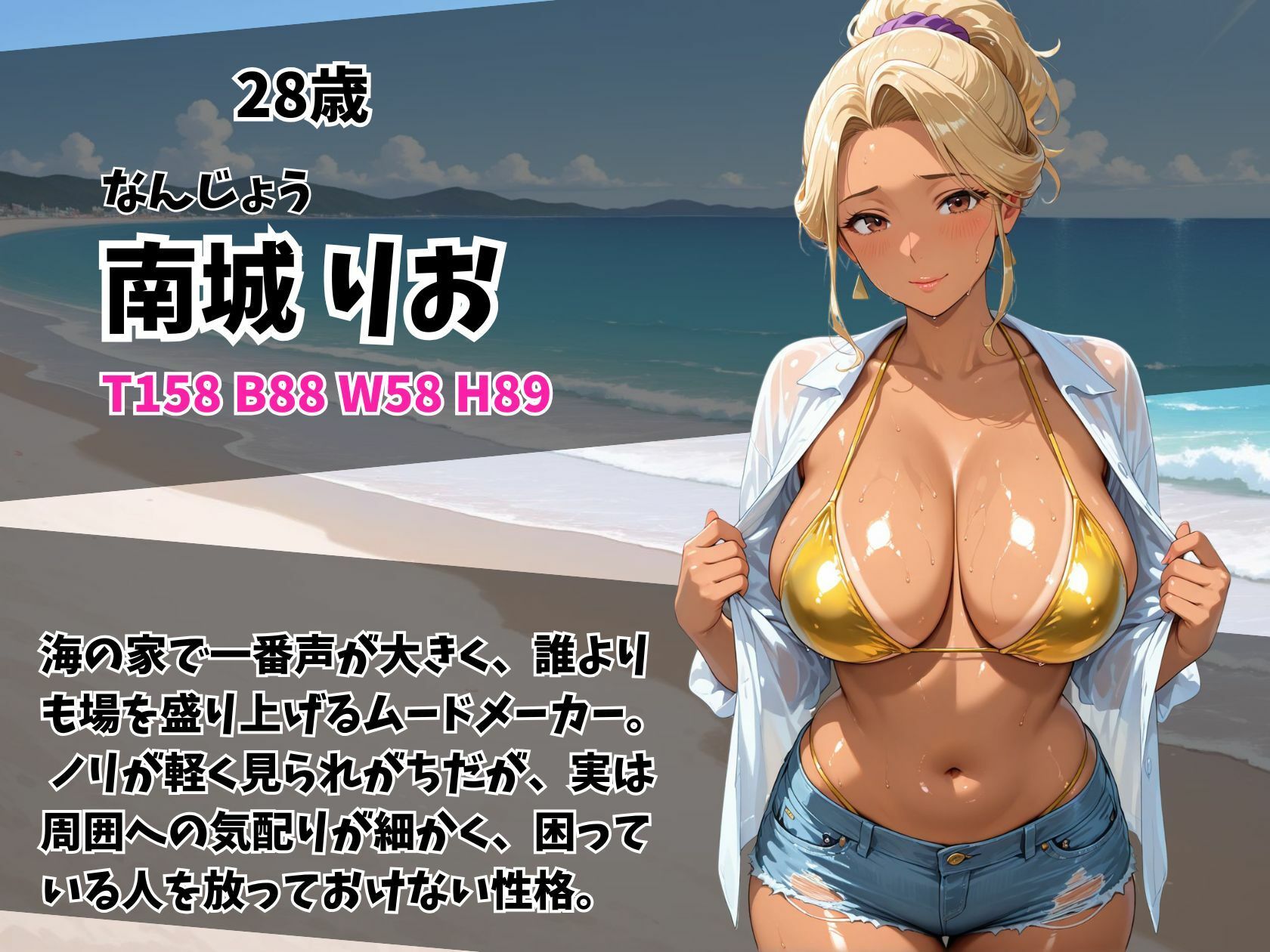 ケツ穴ミセス黒ギャル人妻ビーチ サンプル画像6