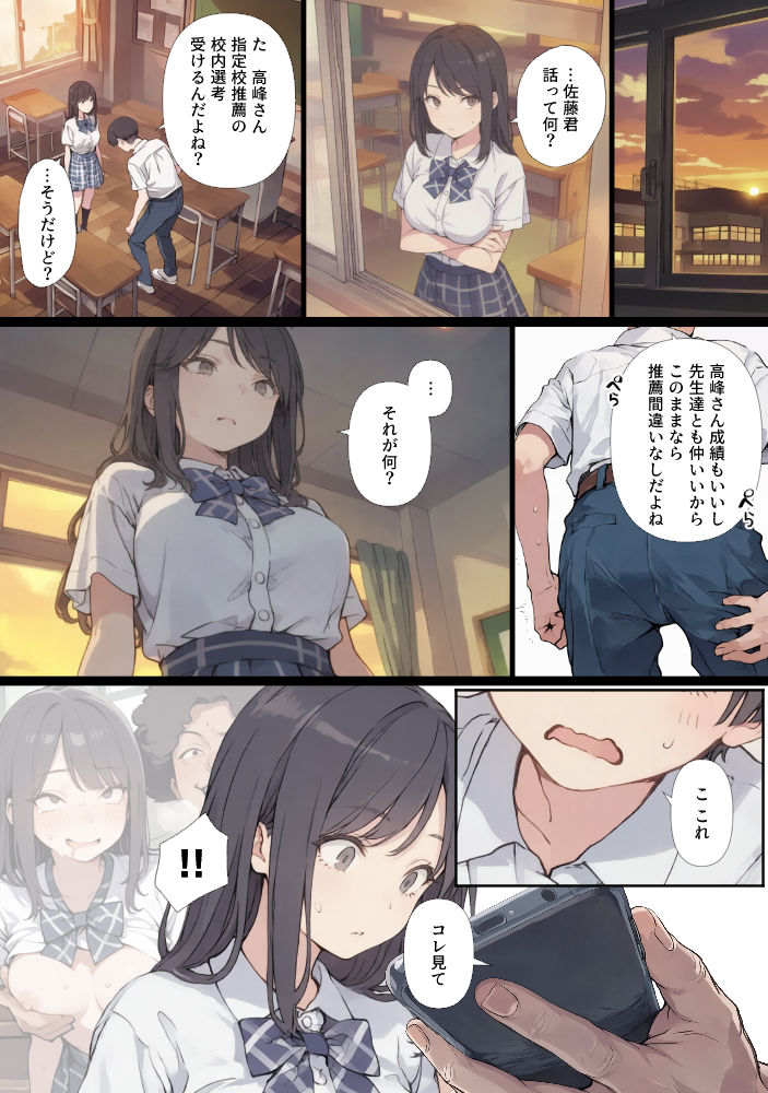 ゲテモノ好きのカースト最上位女子がチー牛に脅される漫画 サンプル画像6