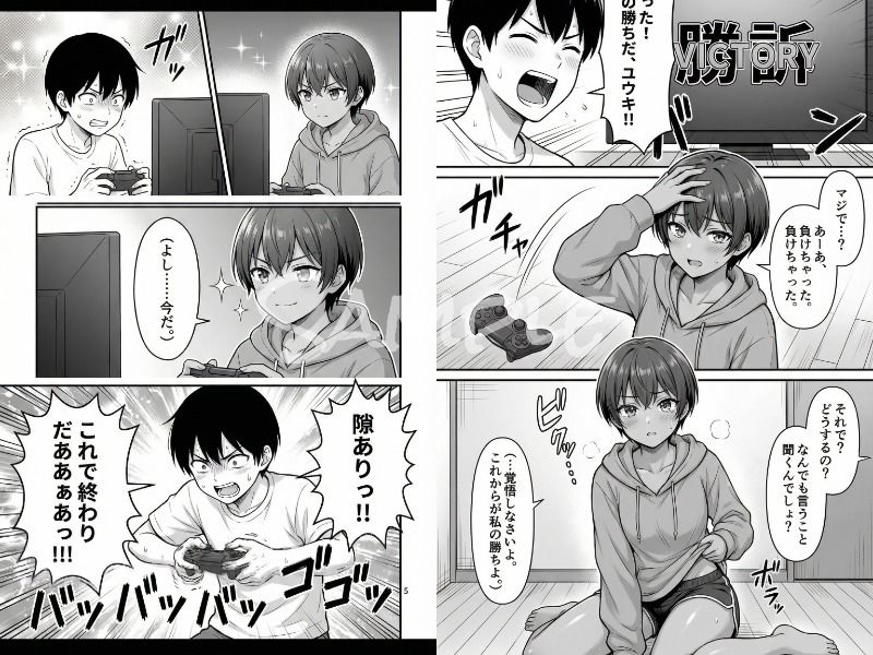 ゲームで敗北した短髪で日焼けのアイツが、罰ゲーム中に俺の異変に気づいて…お口で反撃フィニッシュ。──最後の涙の訳は…。 サンプル画像4