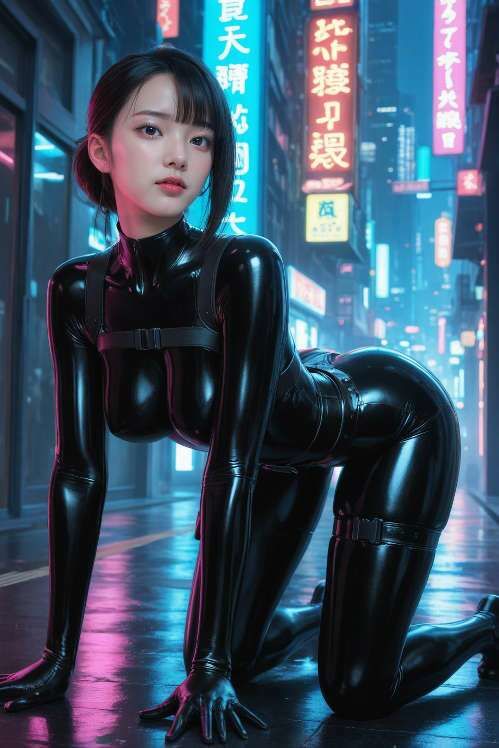 サイバーパンクな世界 サンプル画像1