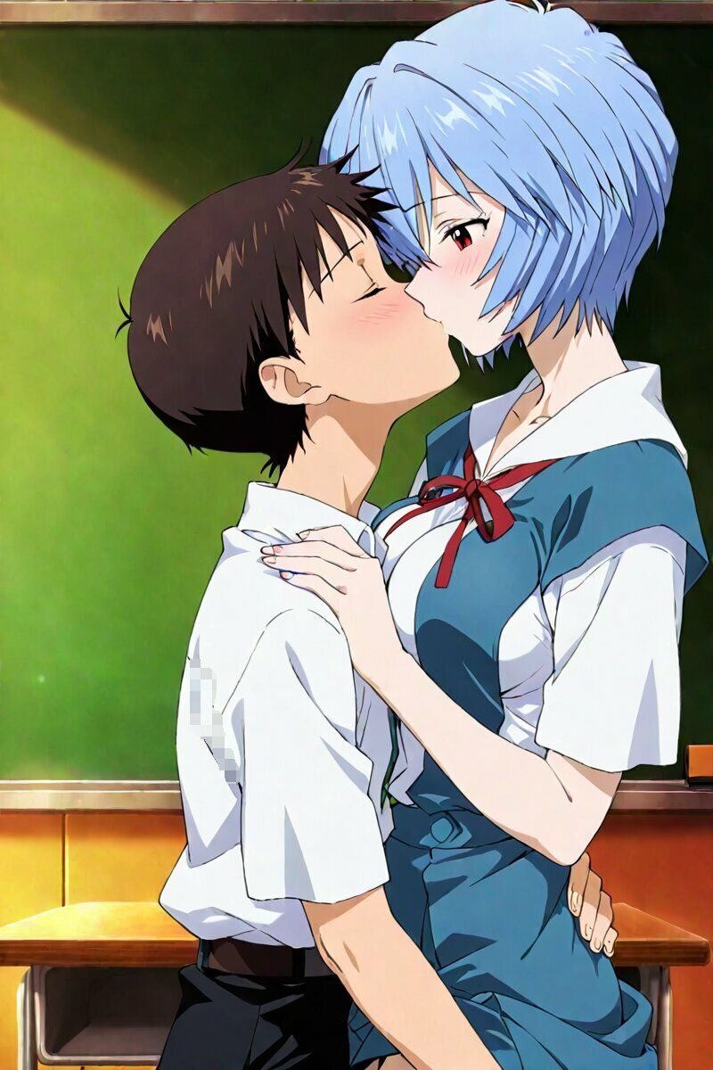 サクッとシリーズ！ 巨乳綾波〇イと碇シ〇ジ 教室制服編 キス フェラ イラマチオ 正常位 バック 座位 駅弁 合計333枚 サンプル画像10