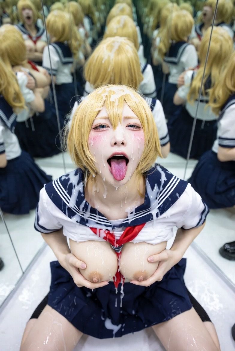 ザーメンまみれ 顔射・舌射・体射 画像集 サンプル画像7