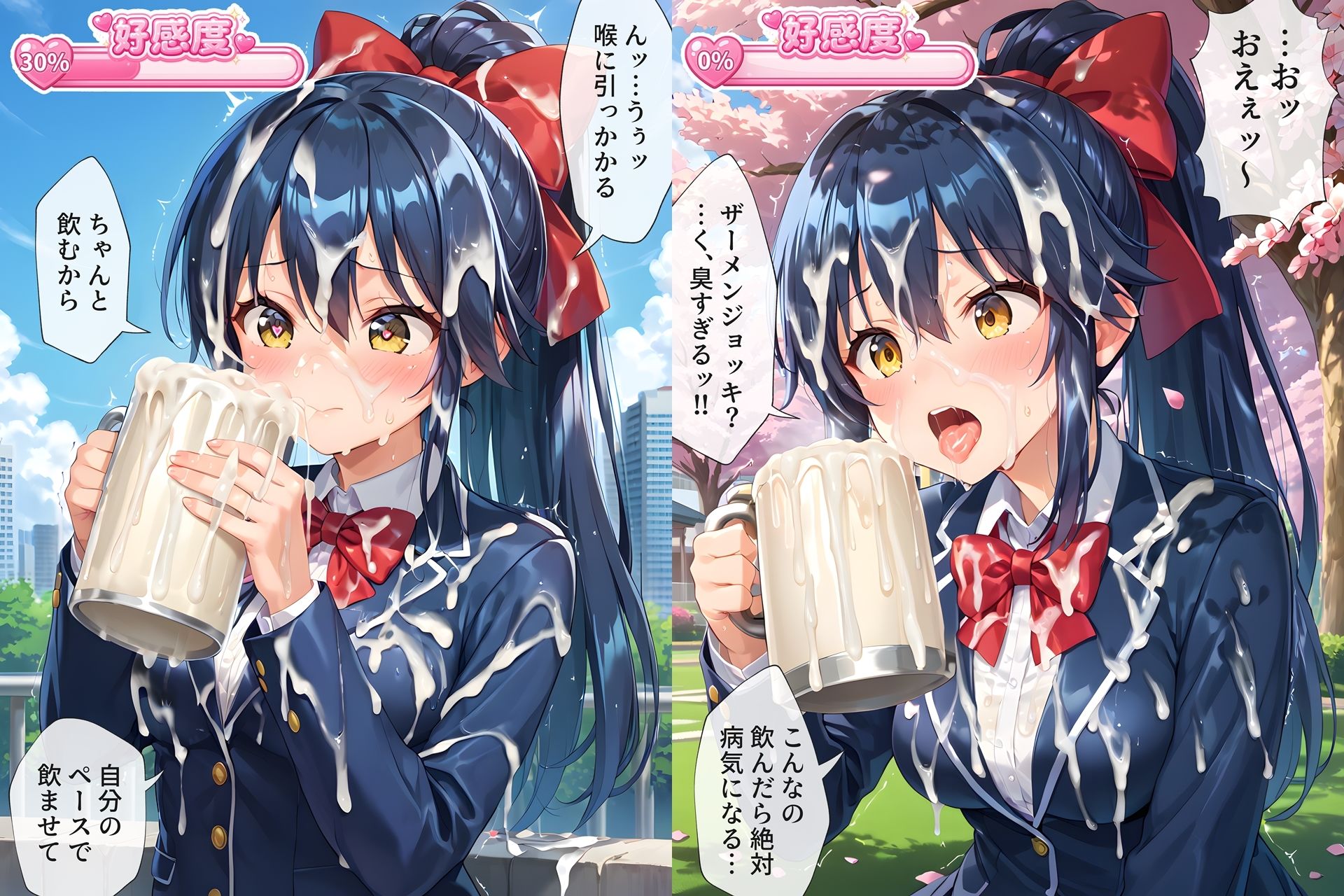 ザーメンジョッキのことが段々好きになっちゃう女の子たち サンプル画像1