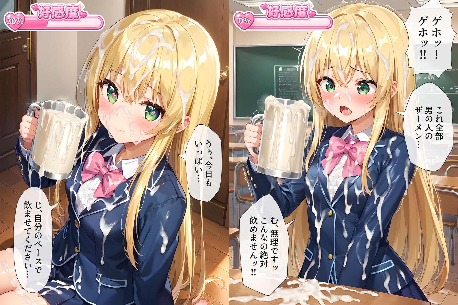 ザーメンジョッキのことが段々好きになっちゃう女の子たち サンプル画像3