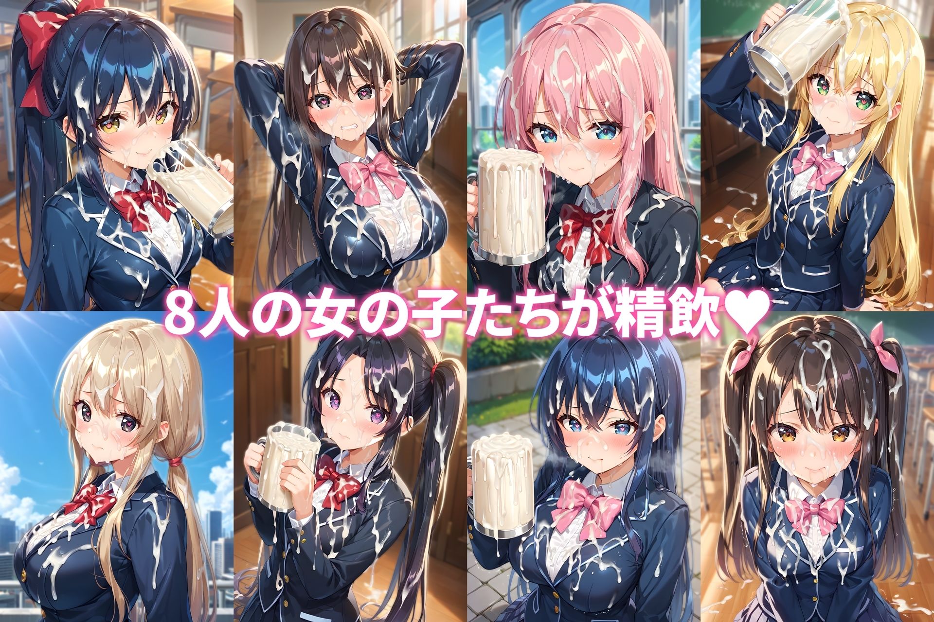 ザーメンジョッキのことが段々好きになっちゃう女の子たち サンプル画像7