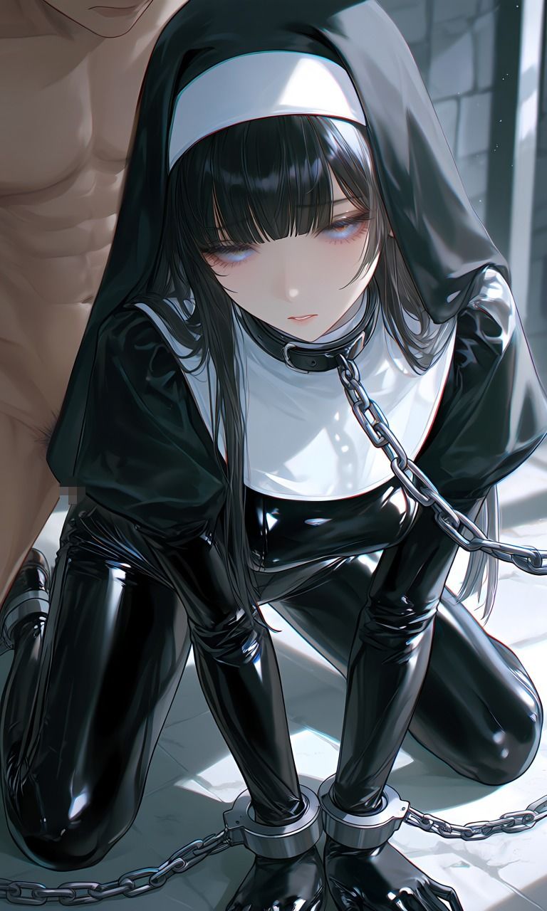 シスター風  ラバースーツ  拘束エロ画像集 サンプル画像3