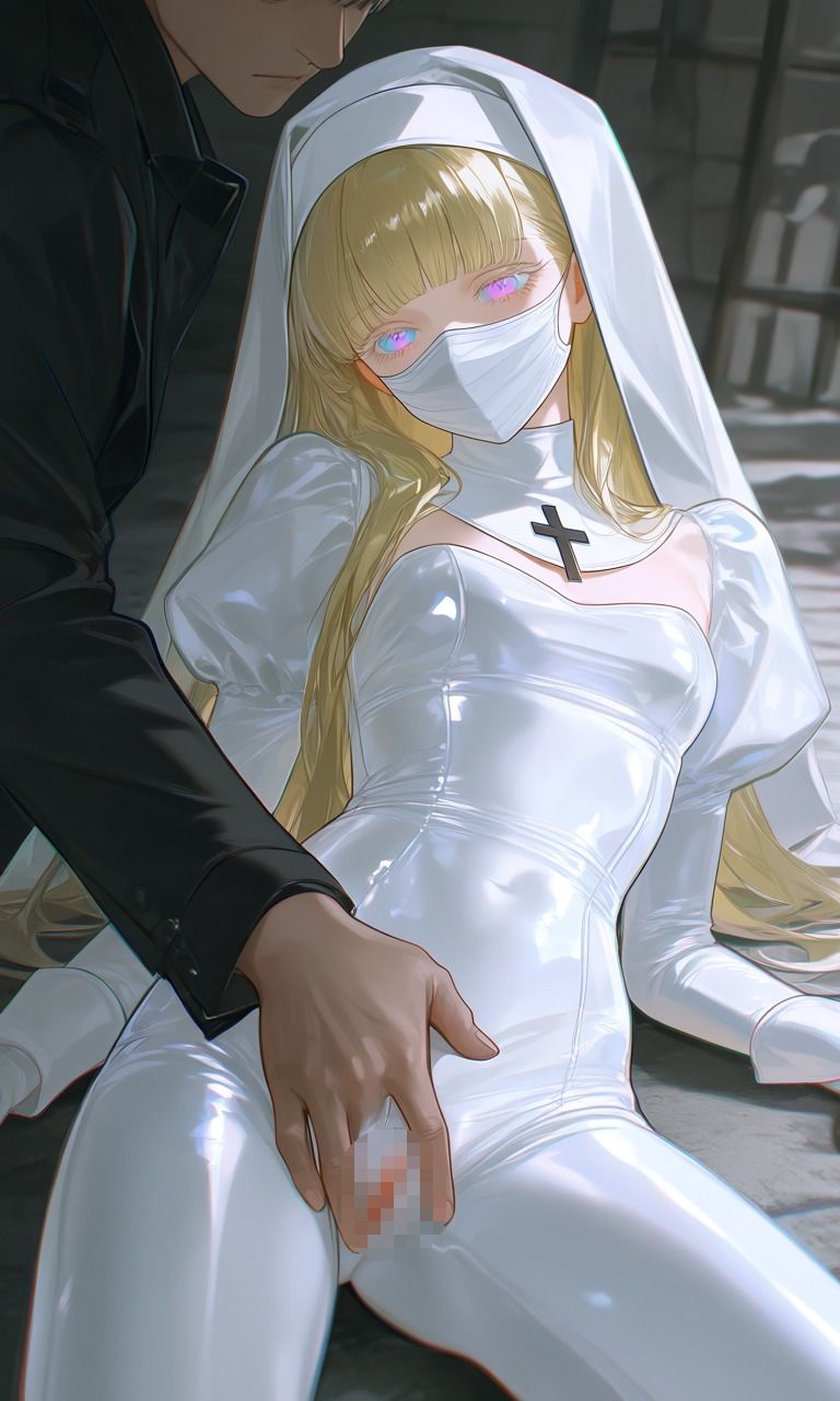 シスター風  ラバースーツ  拘束エロ画像集 サンプル画像7