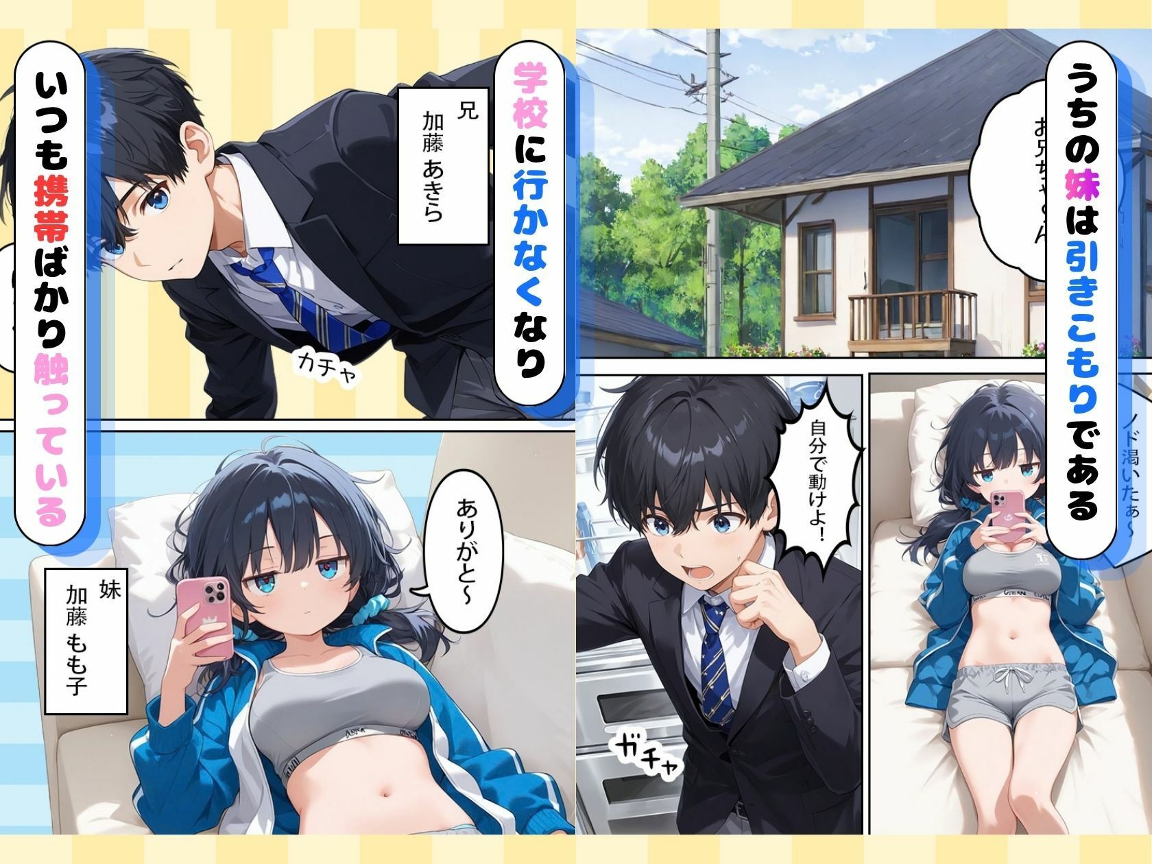 ジト目巨乳妹が俺のせいで引きこもりになったのでおわびに生ハメ・中出しセックスをさせられる話 サンプル画像1