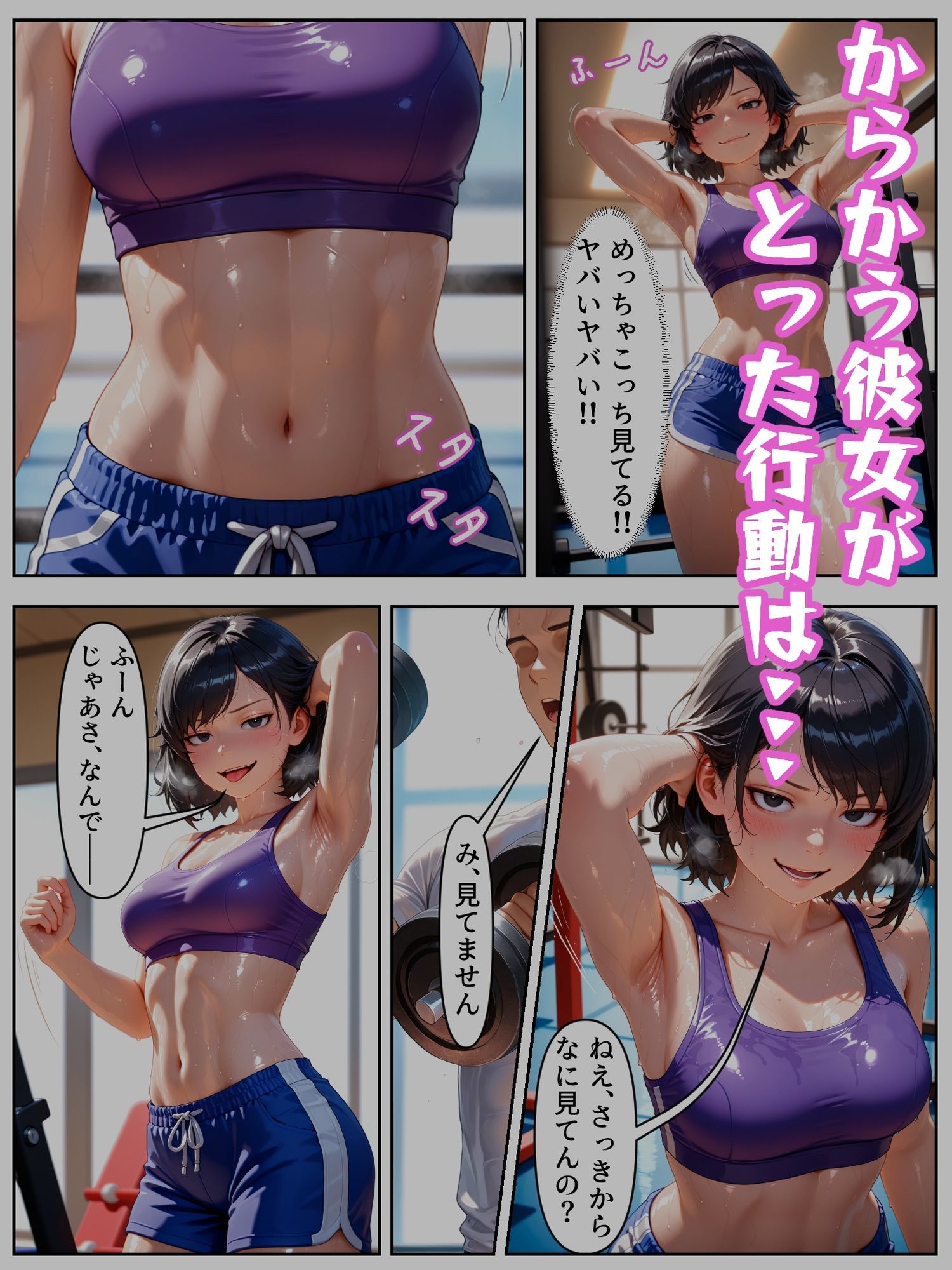 ジムで筋トレ中だった変態お姉さんのトロマンに生ハメ生中出しで着床させる サンプル画像5