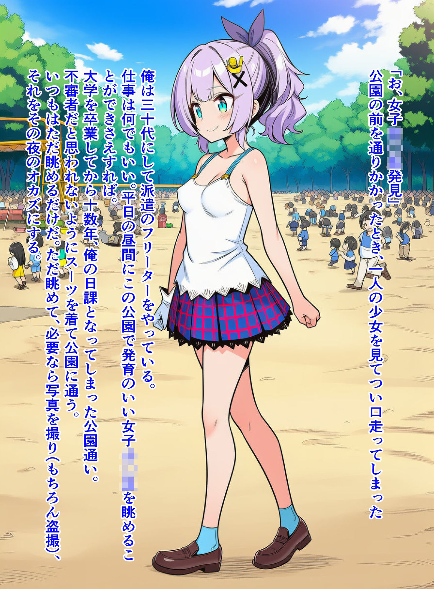 ジャ〇リンちゃんが公園でおっぱいを痴●されたあげく、トイレで襲われちゃう話 サンプル画像1