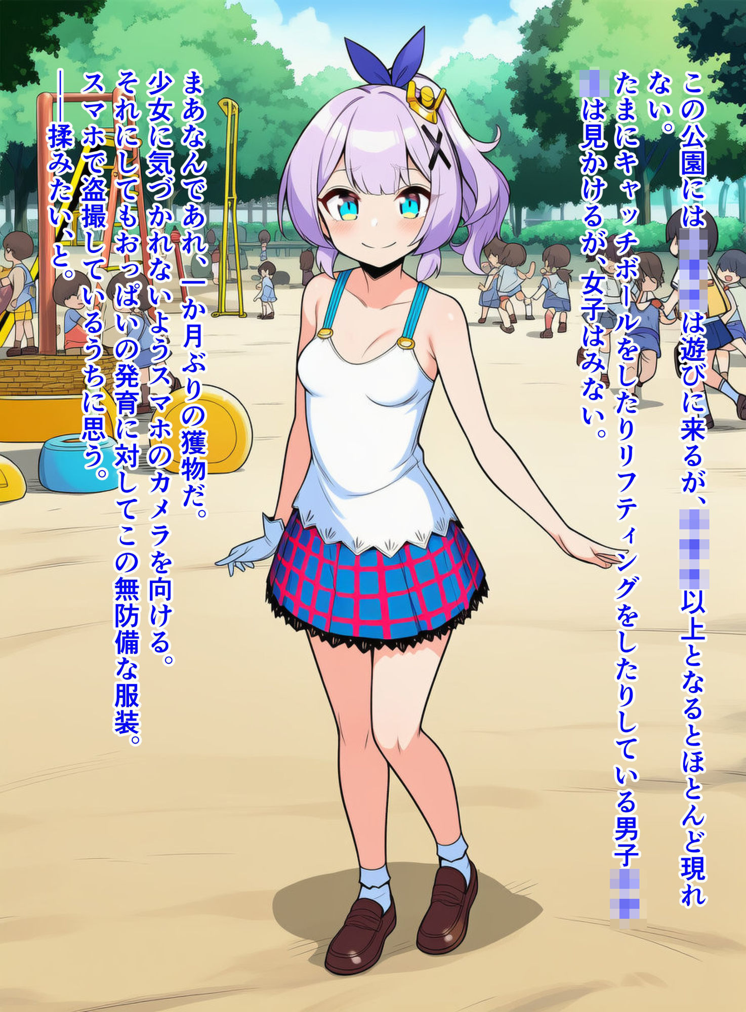 ジャ〇リンちゃんが公園でおっぱいを痴●されたあげく、トイレで襲われちゃう話 サンプル画像2