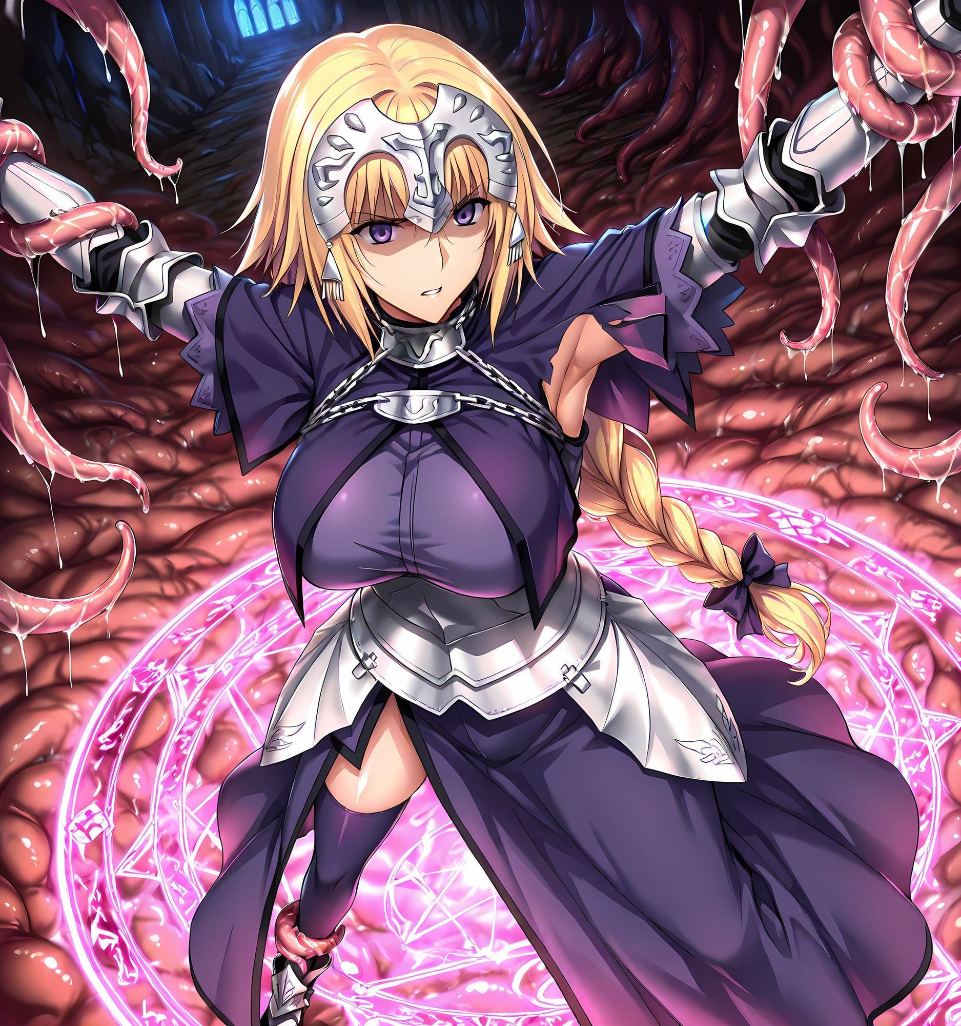 ジャンヌ洗脳丸呑み悪堕ち〜淫魔化ドスケベ交尾〜 サンプル画像3