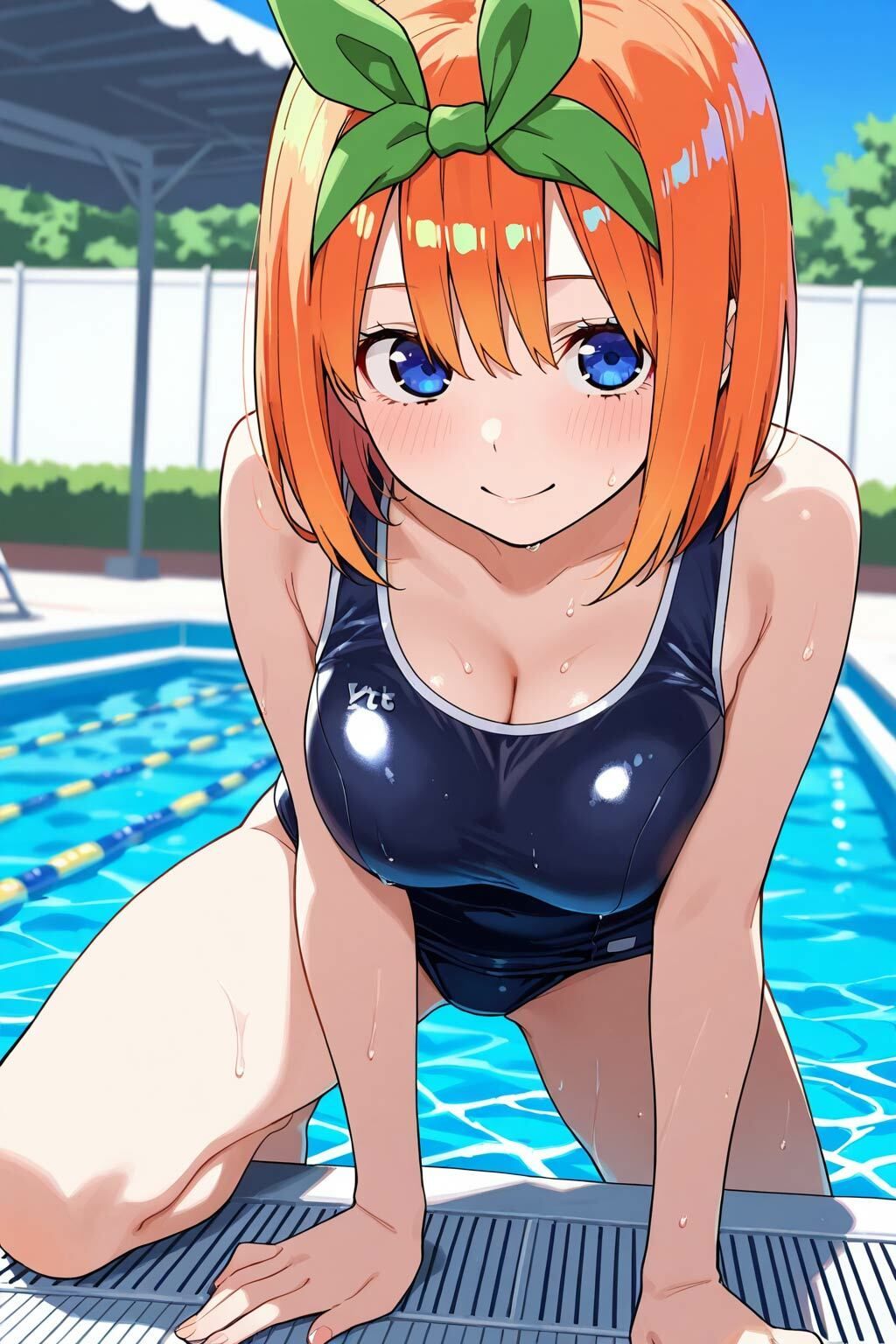 スク水姿の四葉がエロカワ過ぎたので連れ込んで生ハメしました サンプル画像1