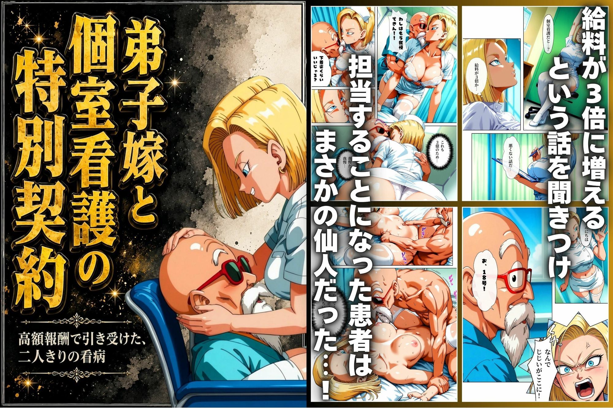 スケベ仙人 病院＆ナイトプールで亀覚醒 サンプル画像2
