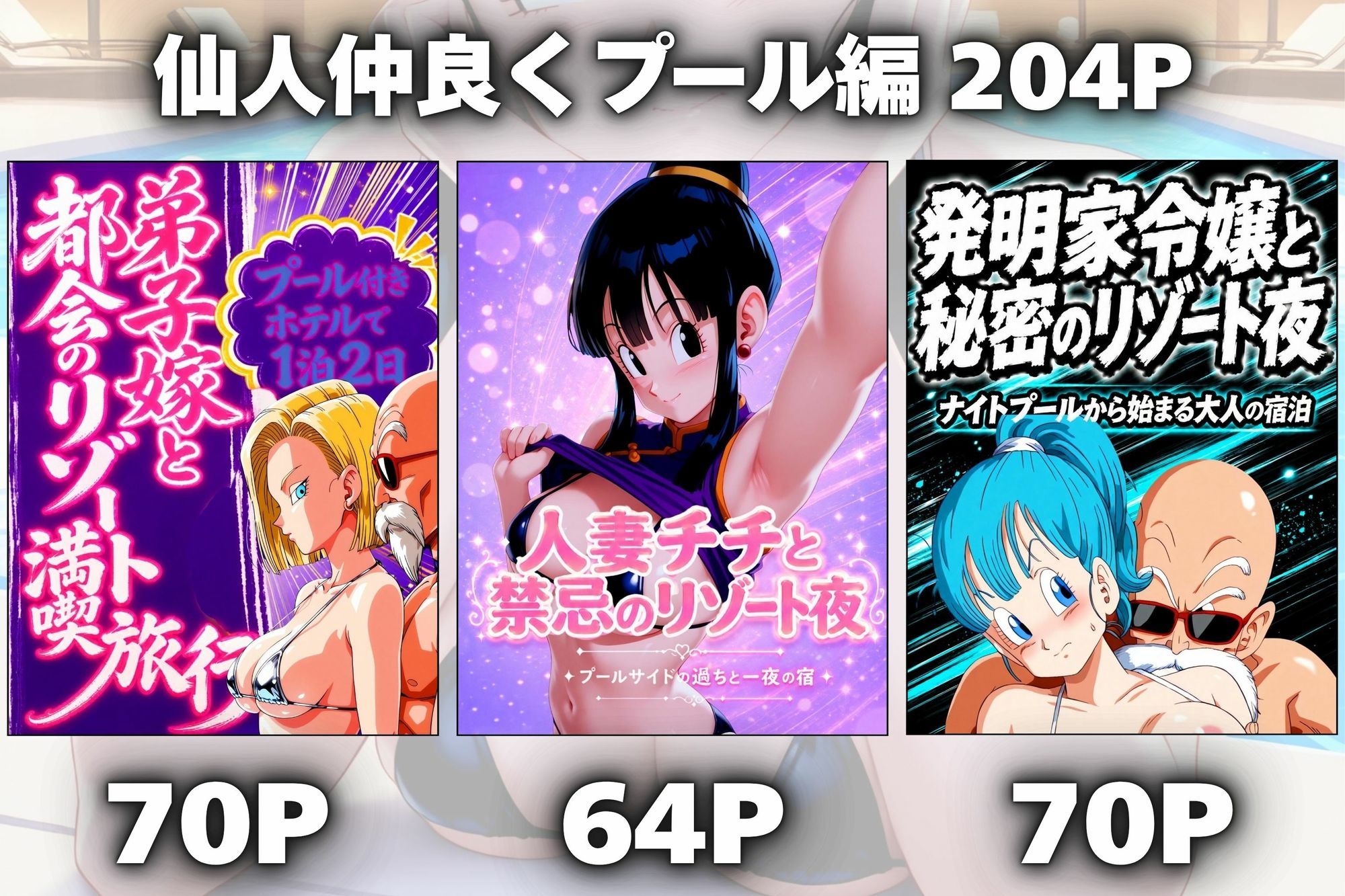 スケベ仙人 病院＆ナイトプールで亀覚醒 サンプル画像5