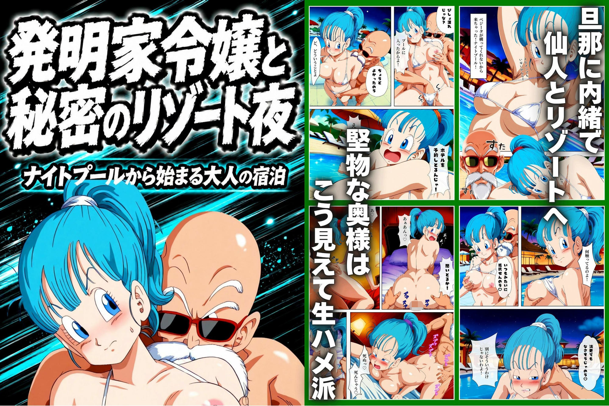 スケベ仙人 病院＆ナイトプールで亀覚醒 サンプル画像8