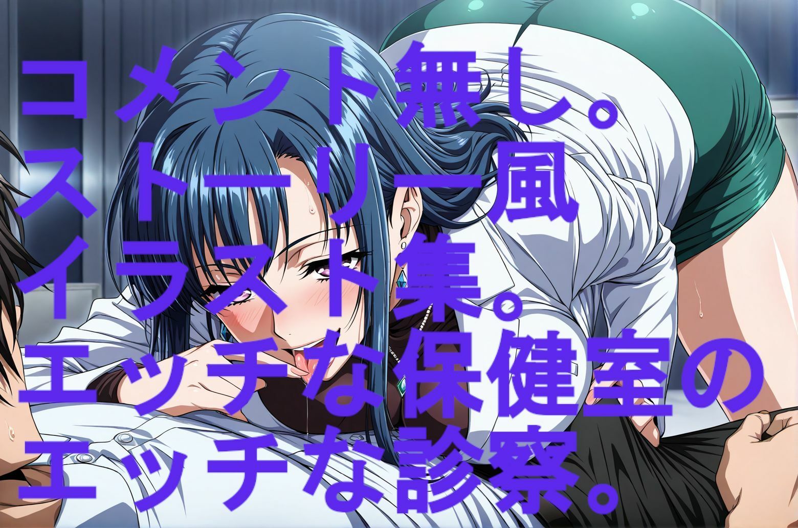 ストーリー風イラスト集。保健室の先生のエッチな診察 サンプル画像6