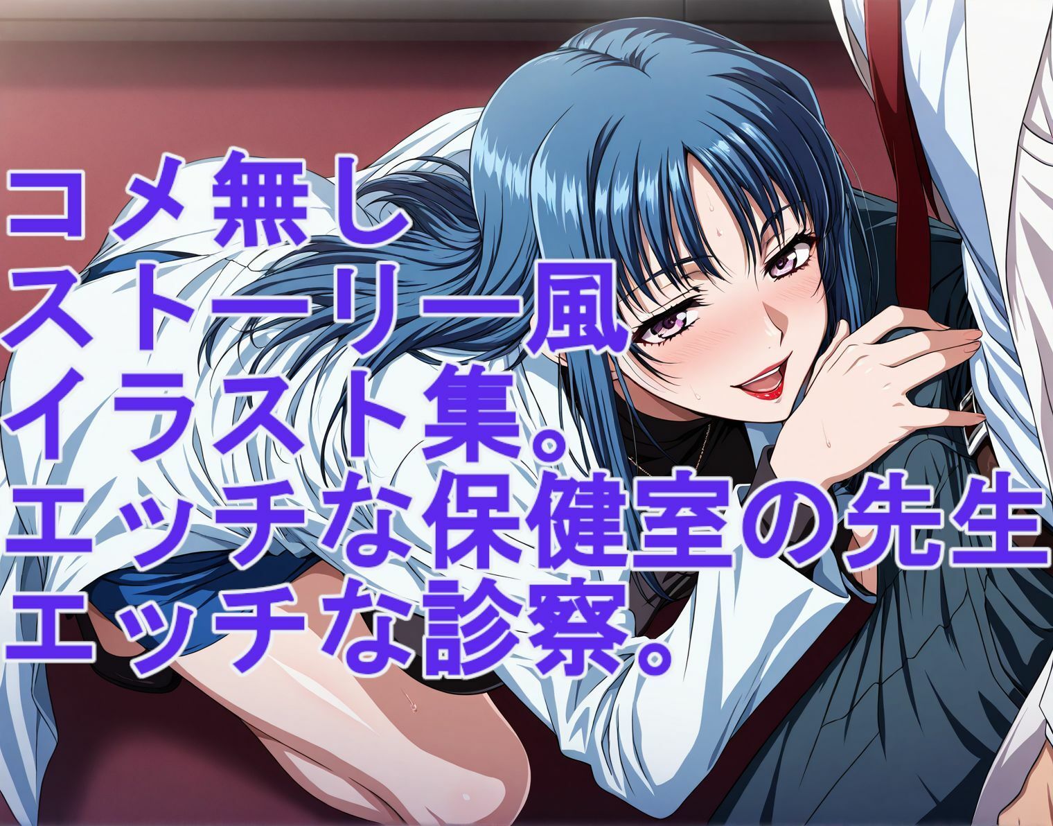ストーリー風イラスト集。保健室の先生のエッチな診察 サンプル画像7