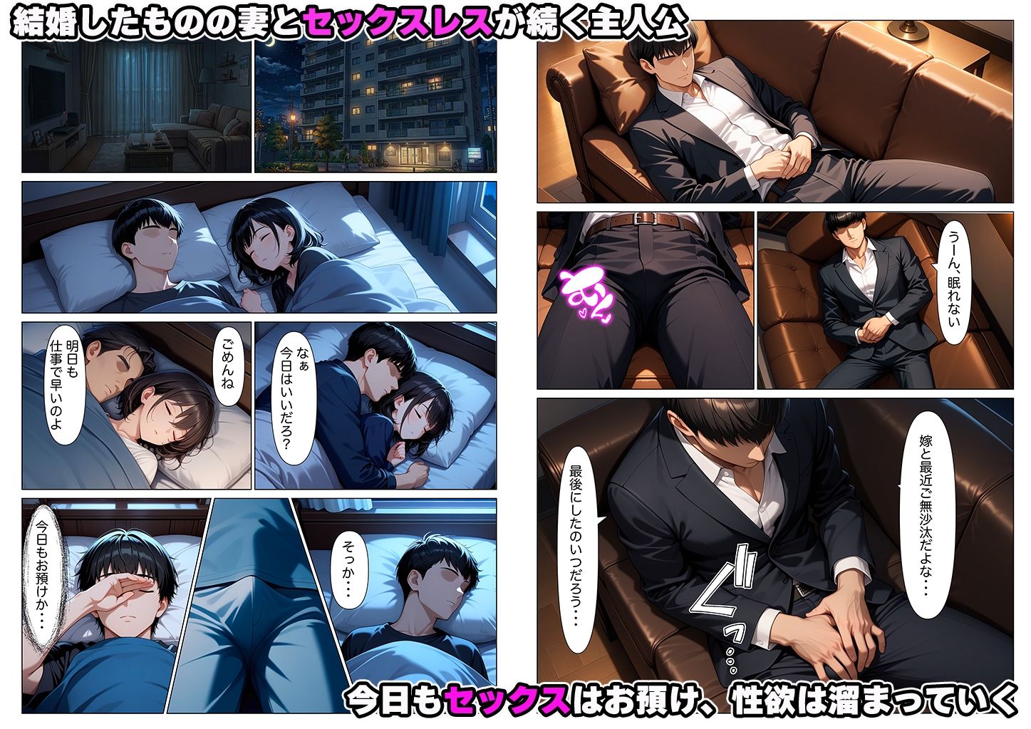 セックスレスで性欲爆発寸前の僕が真面目な新卒社員に射精管理されてしまう話 サンプル画像1