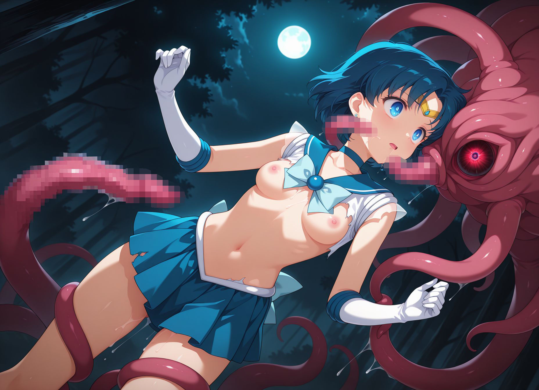 セラムン_亜美ちゃんが触手妖魔に捕まって色々されて悪堕ちハッピー サンプル画像3