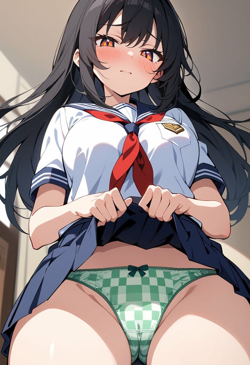 セーラー服でスカートたくし上げパンチラ200枚 サンプル画像8