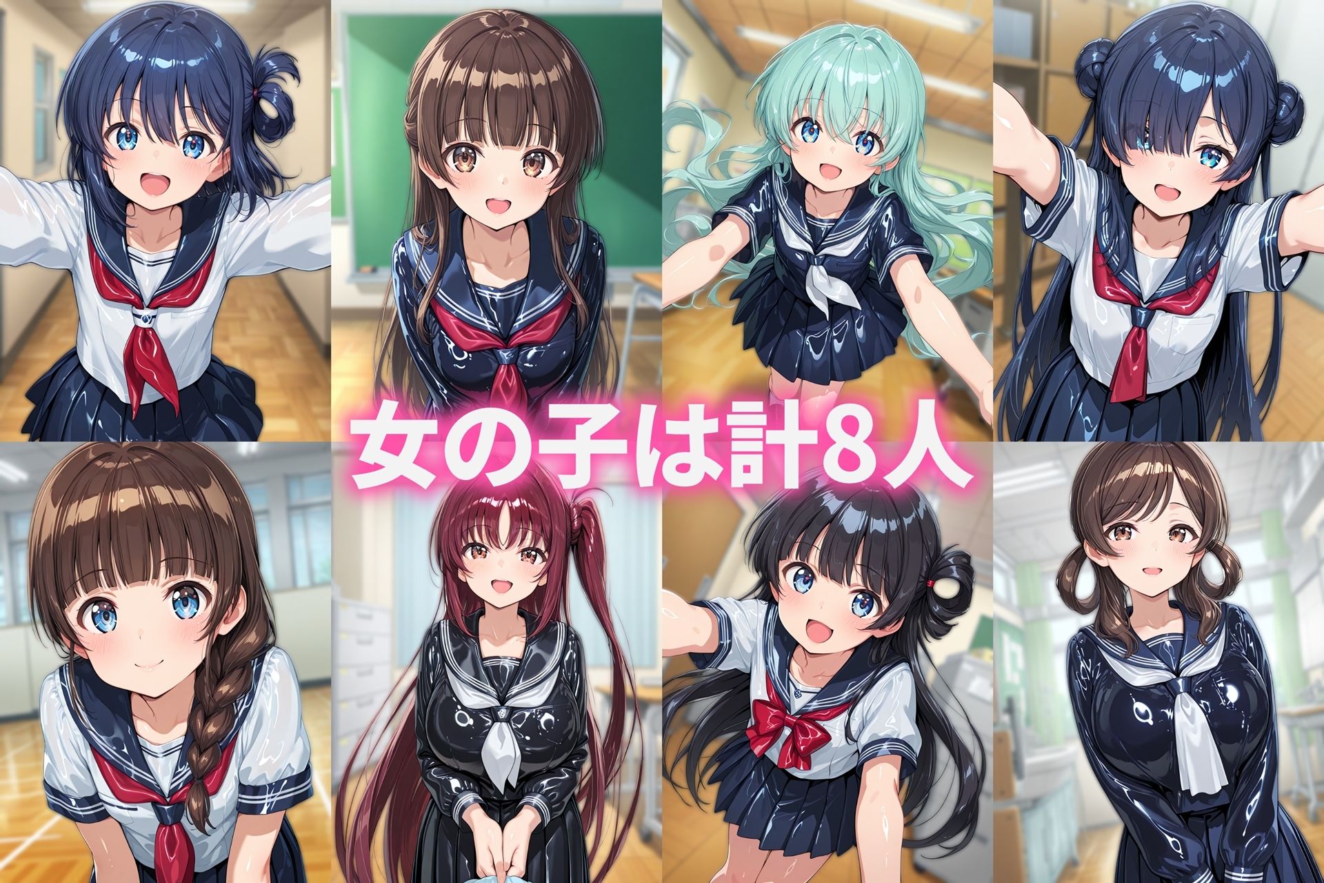 セーラー服ぶっかけCG集4 サンプル画像5