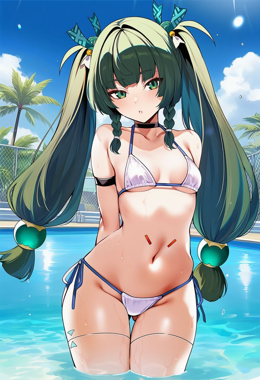 ゼ◯ゼロ 青◯ 水着グラビア イラスト集 サンプル画像1