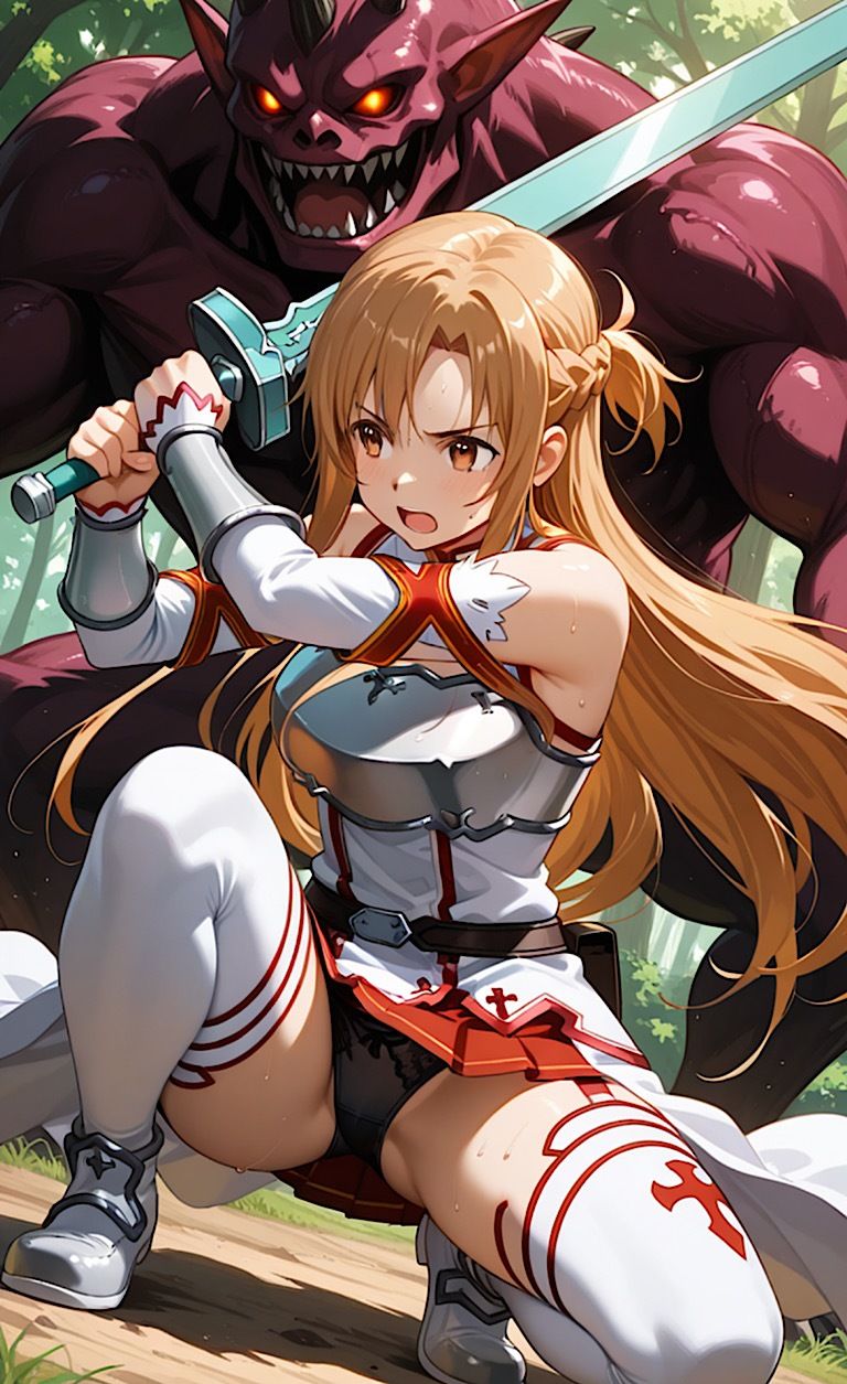 ソーローアートオンライン【ア◯ナ】戦闘脱衣127枚にソーローな貴方は最後まで射精せずに現実世界に戻れるのか！！？ サンプル画像8