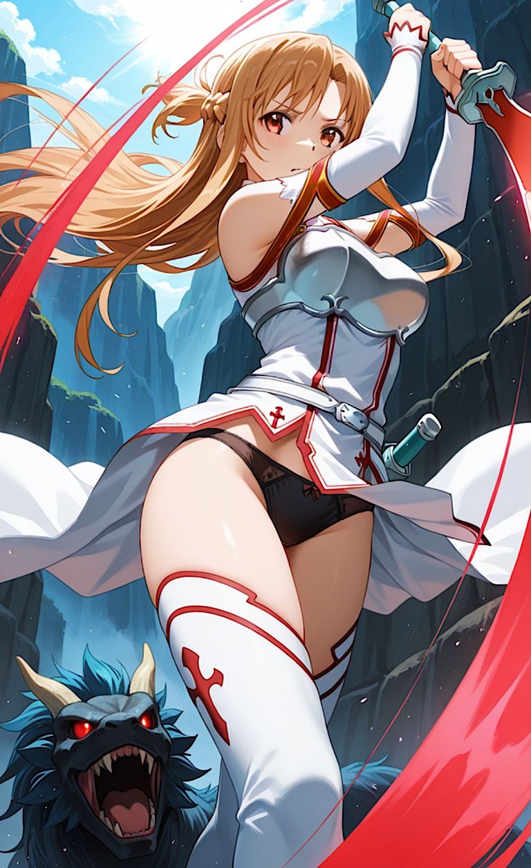 ソーローアートオンライン【ア◯ナ】戦闘脱衣127枚にソーローな貴方は最後まで射精せずに現実世界に戻れるのか！！？ サンプル画像9