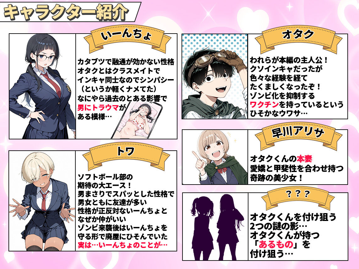 ゾンビに支配された学園で冴えない童貞のオタク君が少女たちの救世主になる話2 サンプル画像1