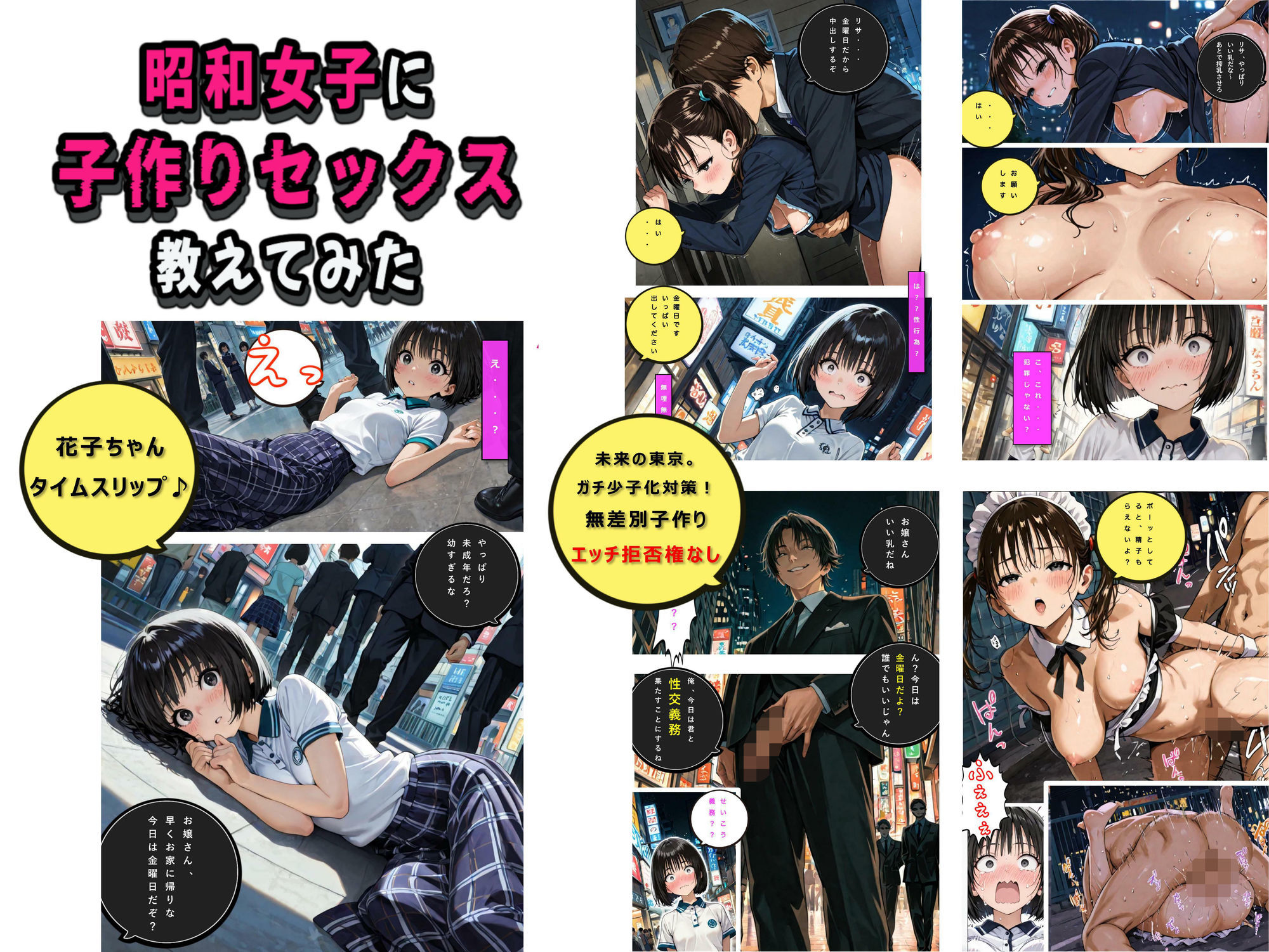 タイムスリップしてきた昭和女子に子作りセックスを教えてみた:昭和女子は妻の祖母？ サンプル画像3