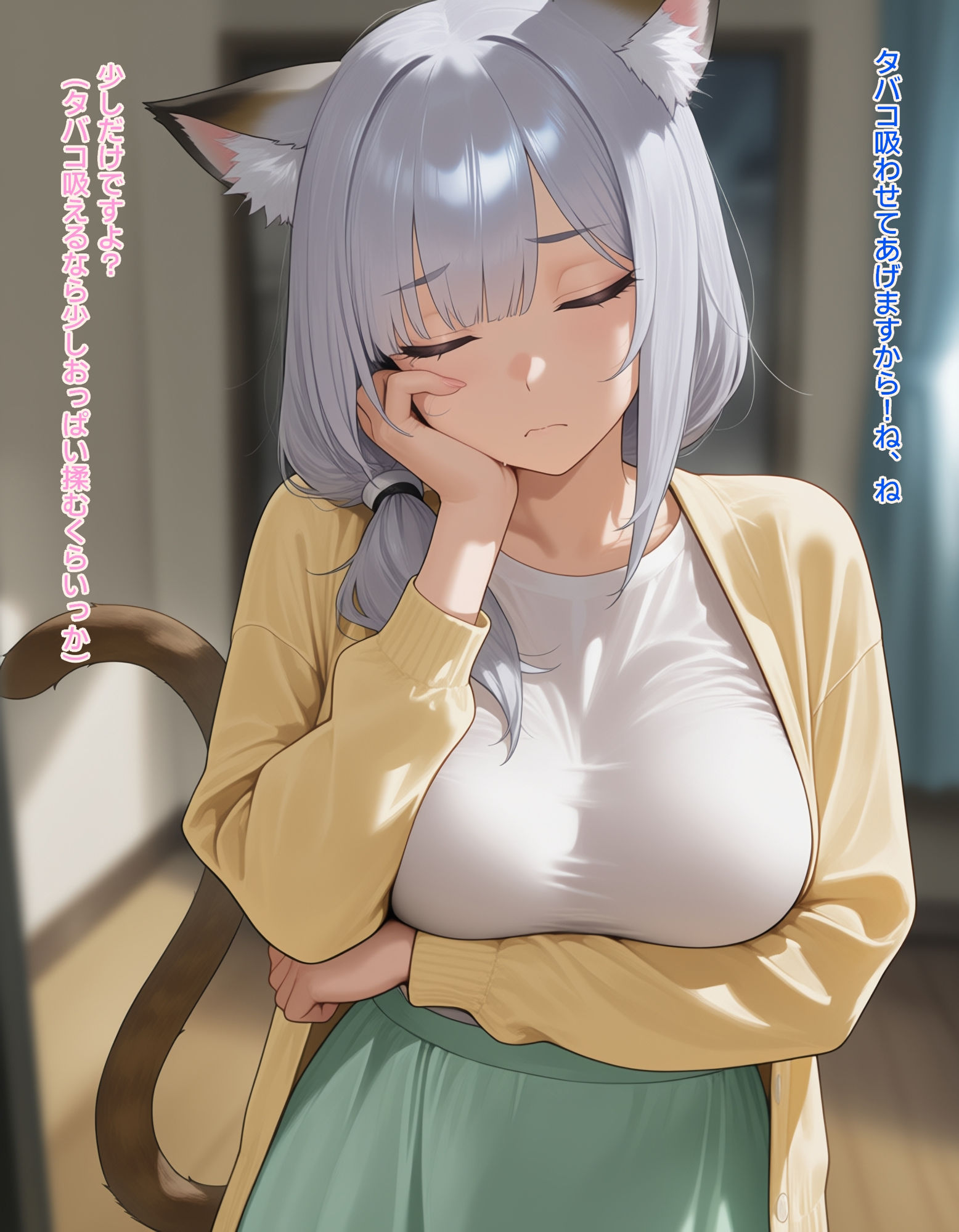 タバコを吸う為なら交尾だってするメス猫 サンプル画像1