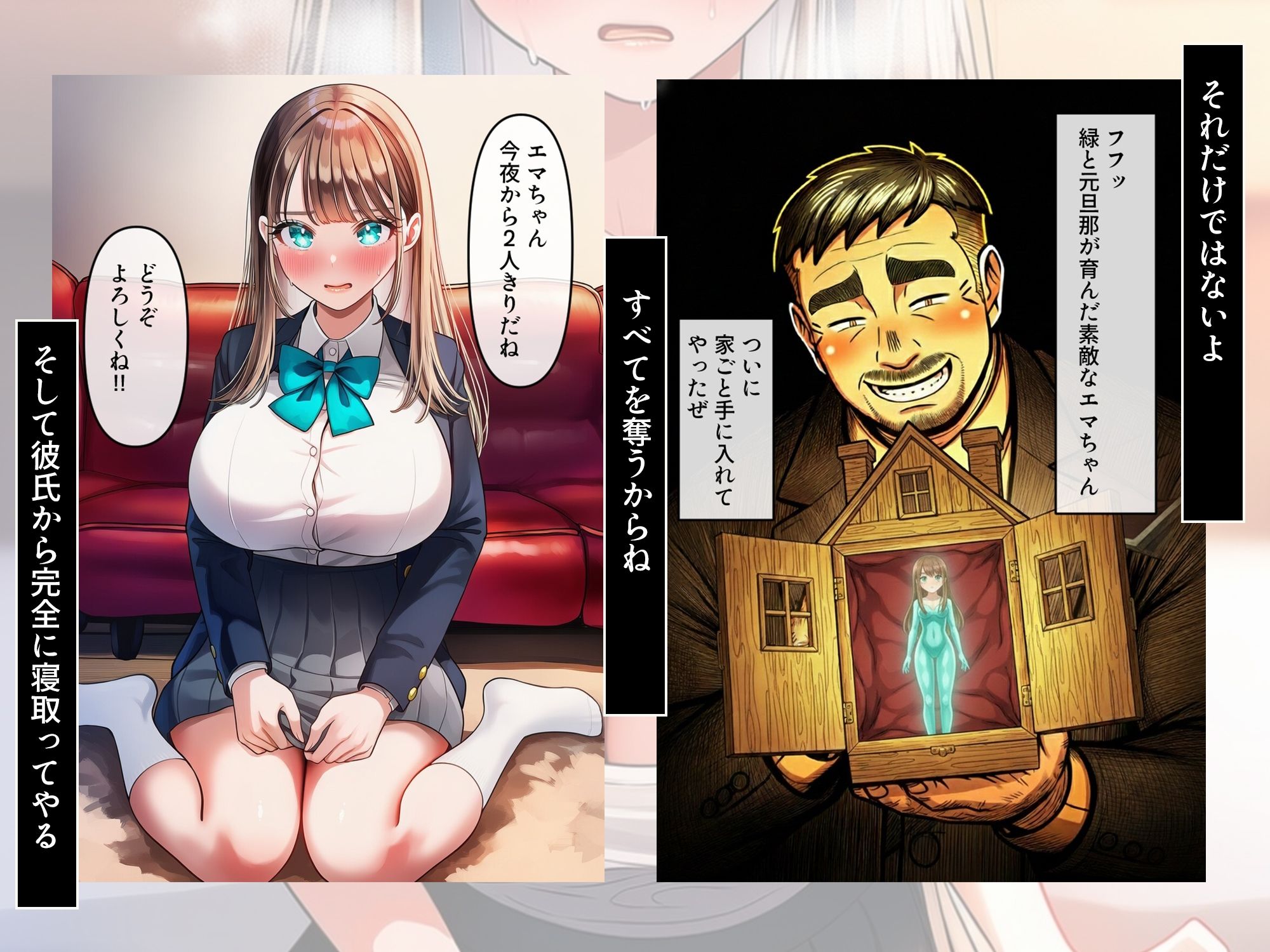 ターコイズアイズの巨乳ハーフ彼女を彼氏から寝取った話 サンプル画像9