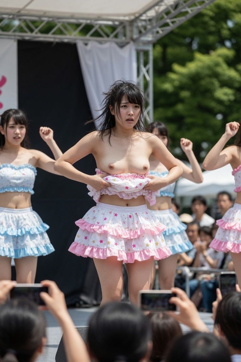 ダンス中におっぱいポロリ ハプニング画像集 サンプル画像3