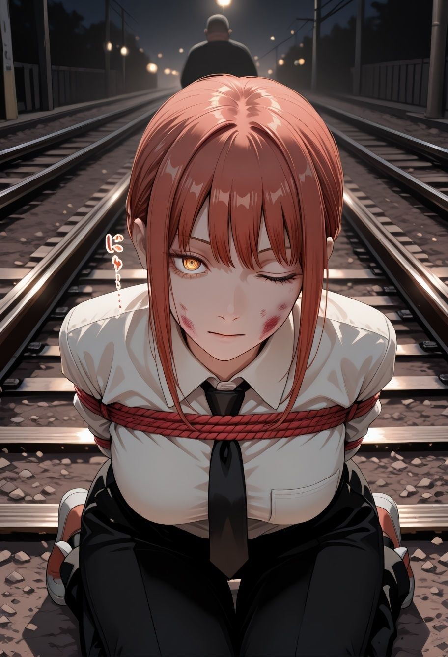 チェン？？ーマンパロディマ？？マ電車凌●！痴●拘束線路絶頂ぶっかけ連続イキシチュエーションCG集99枚 サンプル画像5