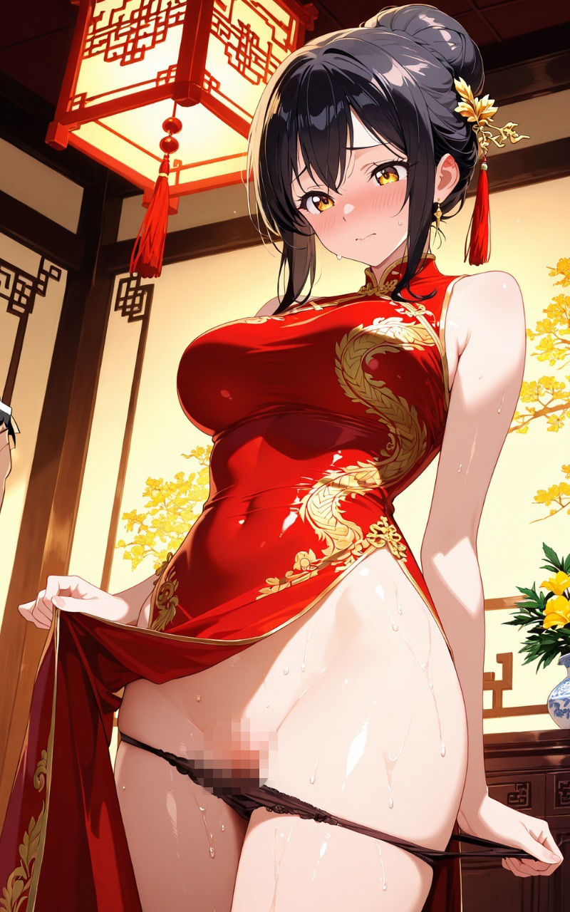 チャイナ服のあの子に中出ししてみた サンプル画像1