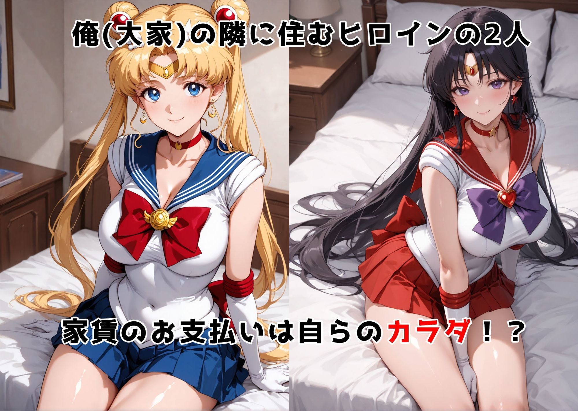 チン体奉仕契約〜大家への家賃は私達のカラダ〜  セーラー〇ーン・セーラー〇ーズ編 サンプル画像2