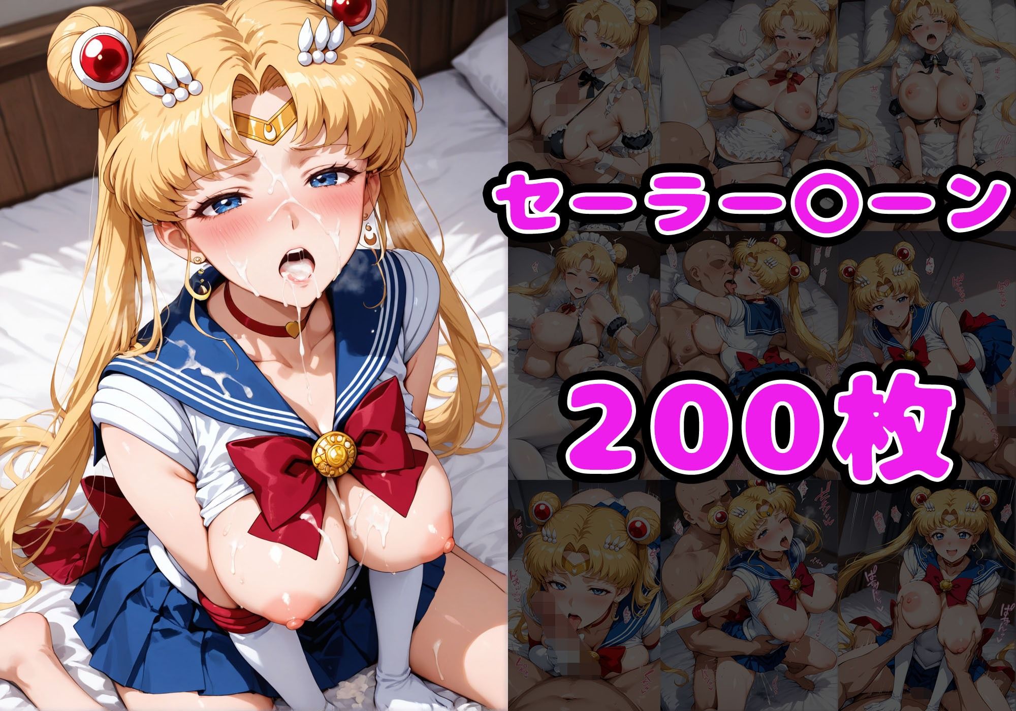 チン体奉仕契約〜大家への家賃は私達のカラダ〜  セーラー〇ーン・セーラー〇ーズ編 サンプル画像7