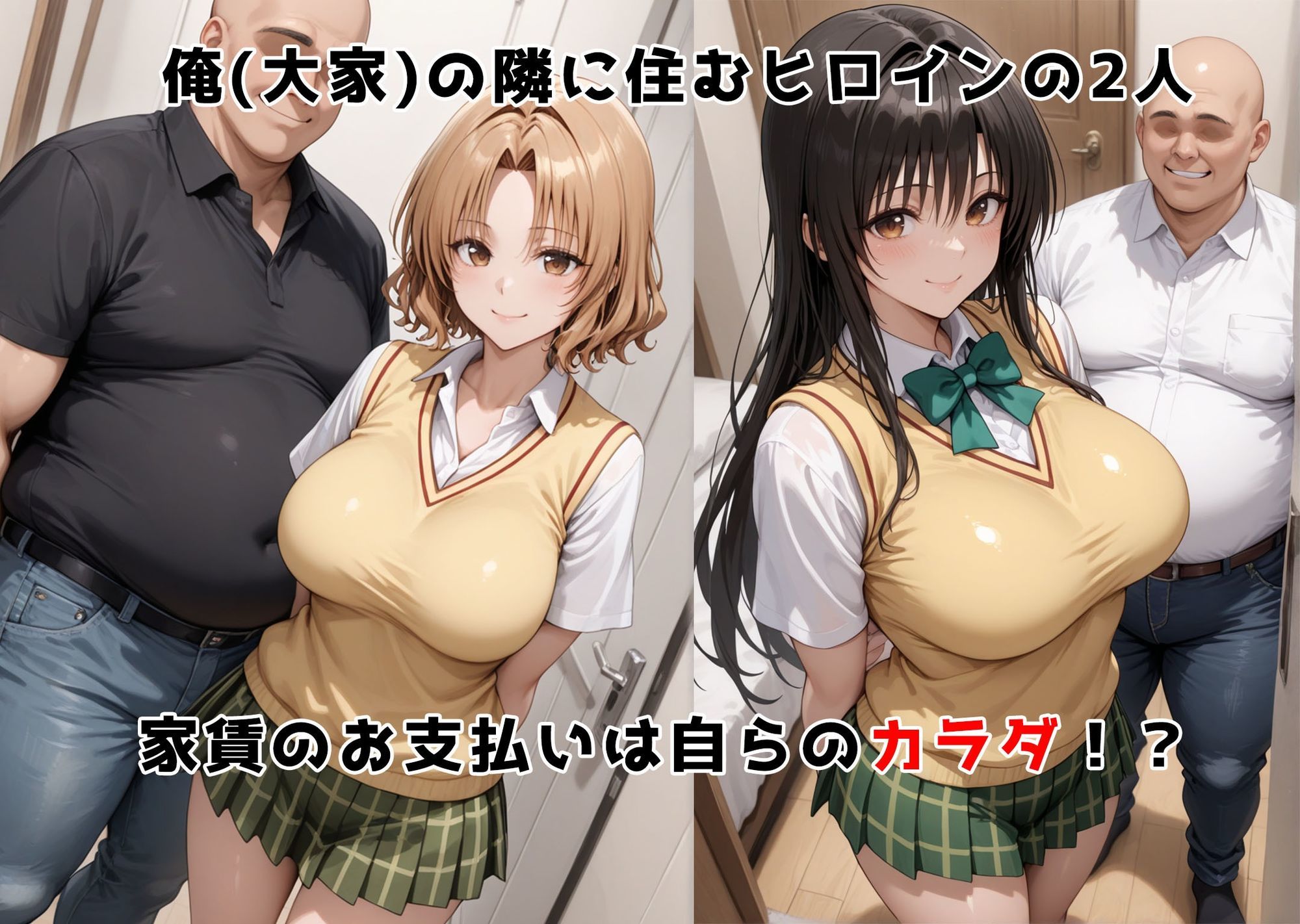 チン体奉仕契約〜大家への家賃は私達のカラダ〜籾〇里紗・古〇川唯 サンプル画像2