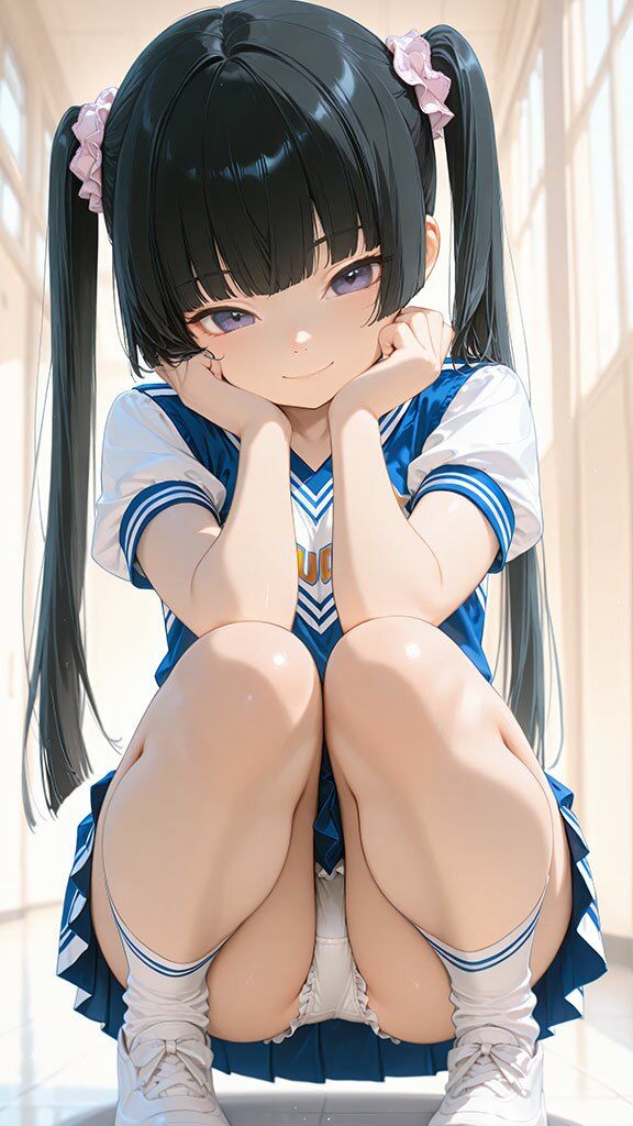ツインテールの妹がパンツを見せて誘惑してくるCG集 サンプル画像4