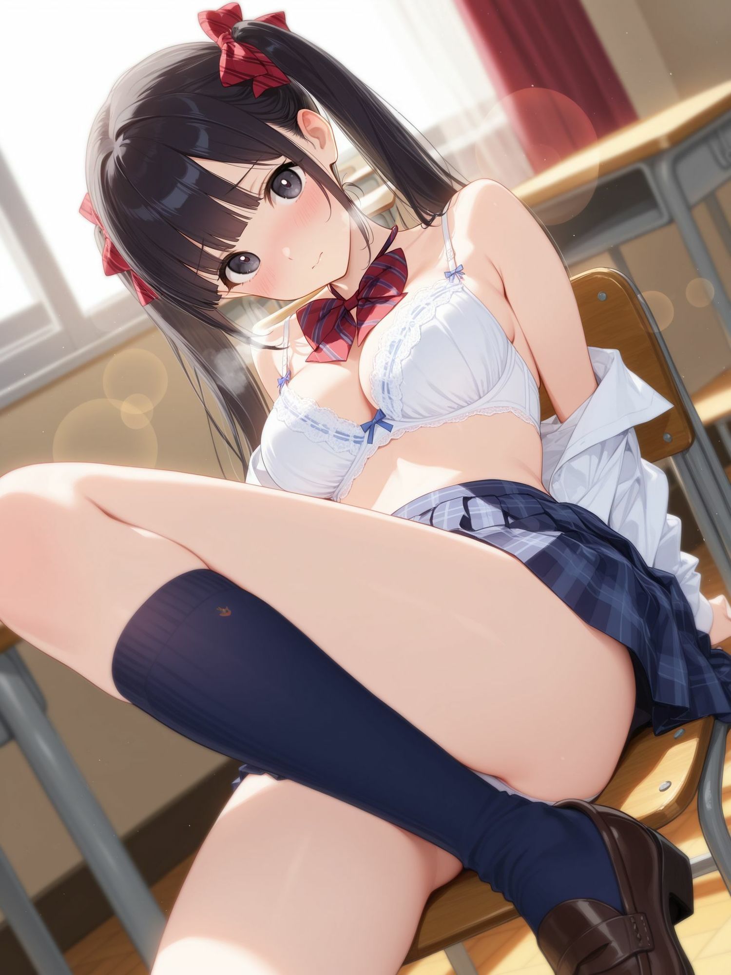 ツインテ女子〇生の教室でらぶらぶえっち サンプル画像3