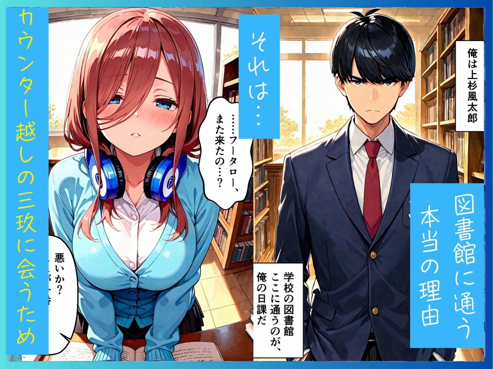ツンデレニ乃とクールな三玖のいちゃいちゃでHな日常 サンプル画像6