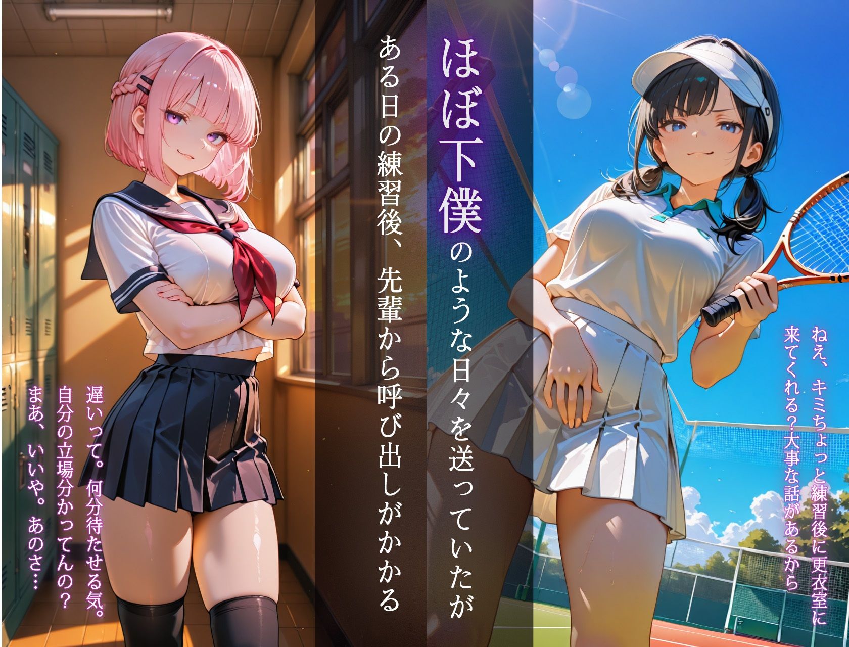 テニス部のドSな先輩に敗北してお仕置き搾精された話 サンプル画像2