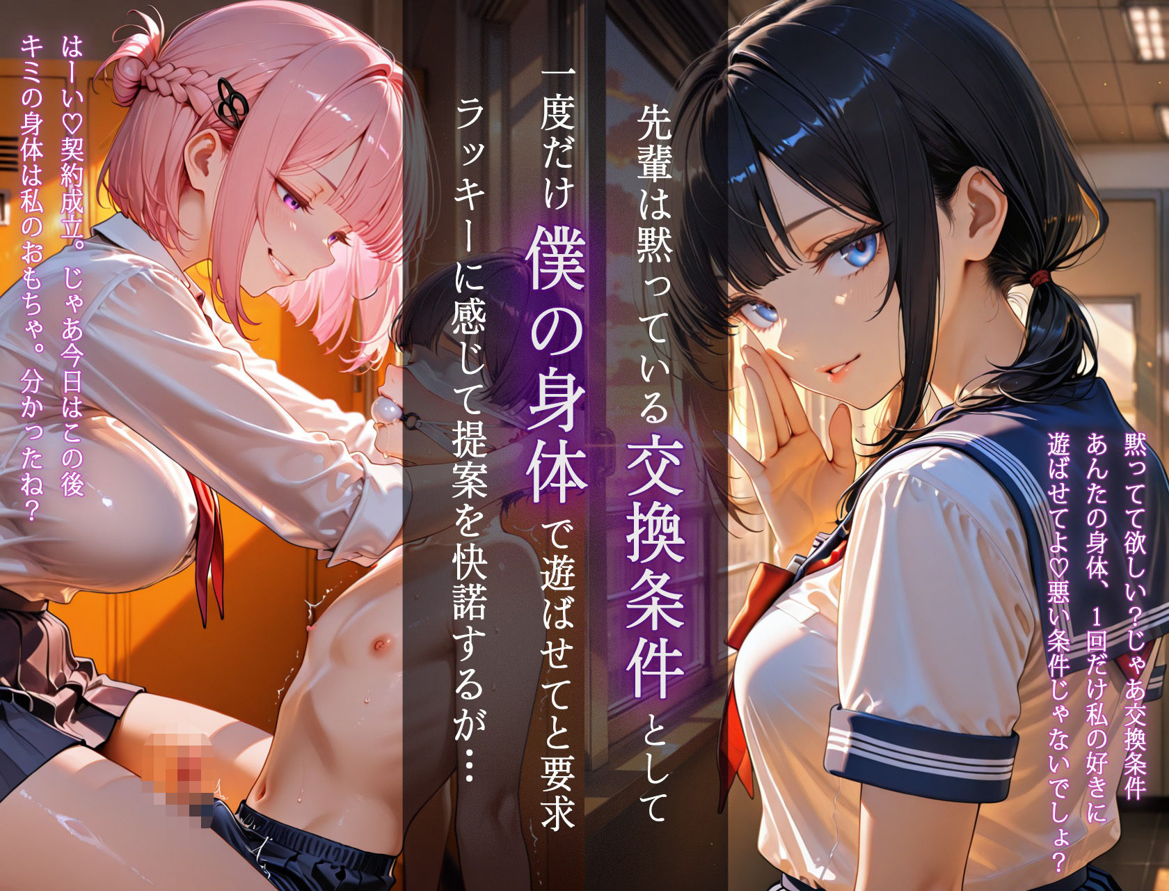 テニス部のドSな先輩に敗北してお仕置き搾精された話 サンプル画像4