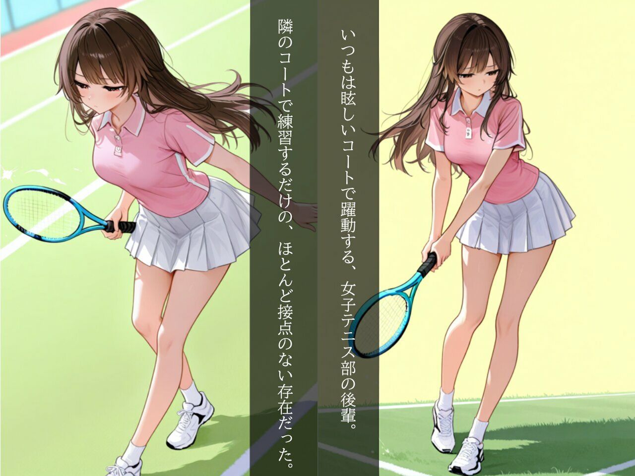 テニス部のドS後輩にいやらしい視線を見抜かれ、毎日練習後に居残り調教される話 サンプル画像1