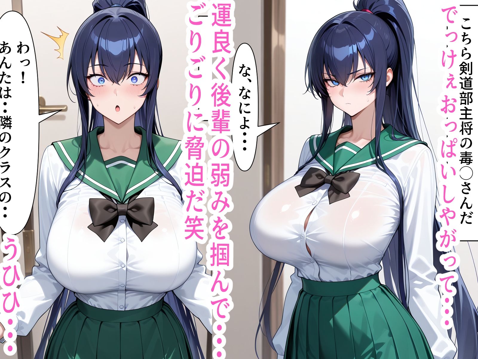 デカパイ女子◯生◯島ちゃん・・アヘ顔ダブルピースできるまでしつこく徹底中出し調教だ！！ サンプル画像1