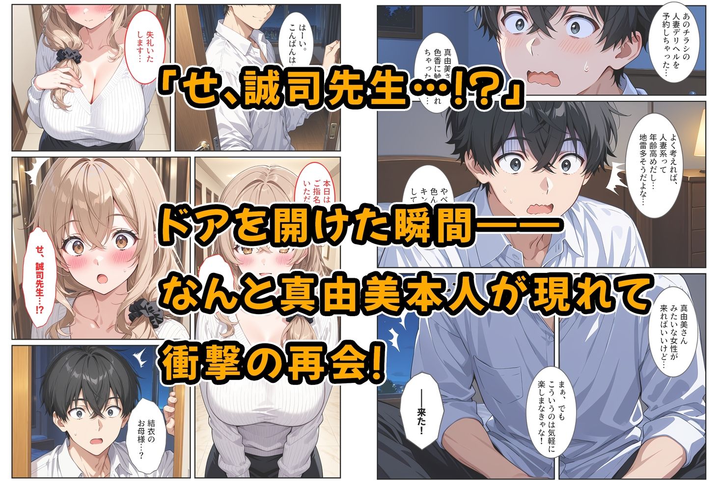 デリヘル呼んだら教え子のママが来たので孕ませました〜娘も一緒に種付けて腹ボテ家族に〜 サンプル画像3