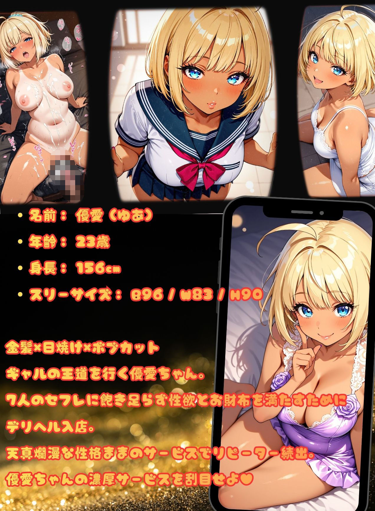 デリ嬢のオシゴト（優愛）豪華4コスチューム 極上の240分コース サンプル画像1
