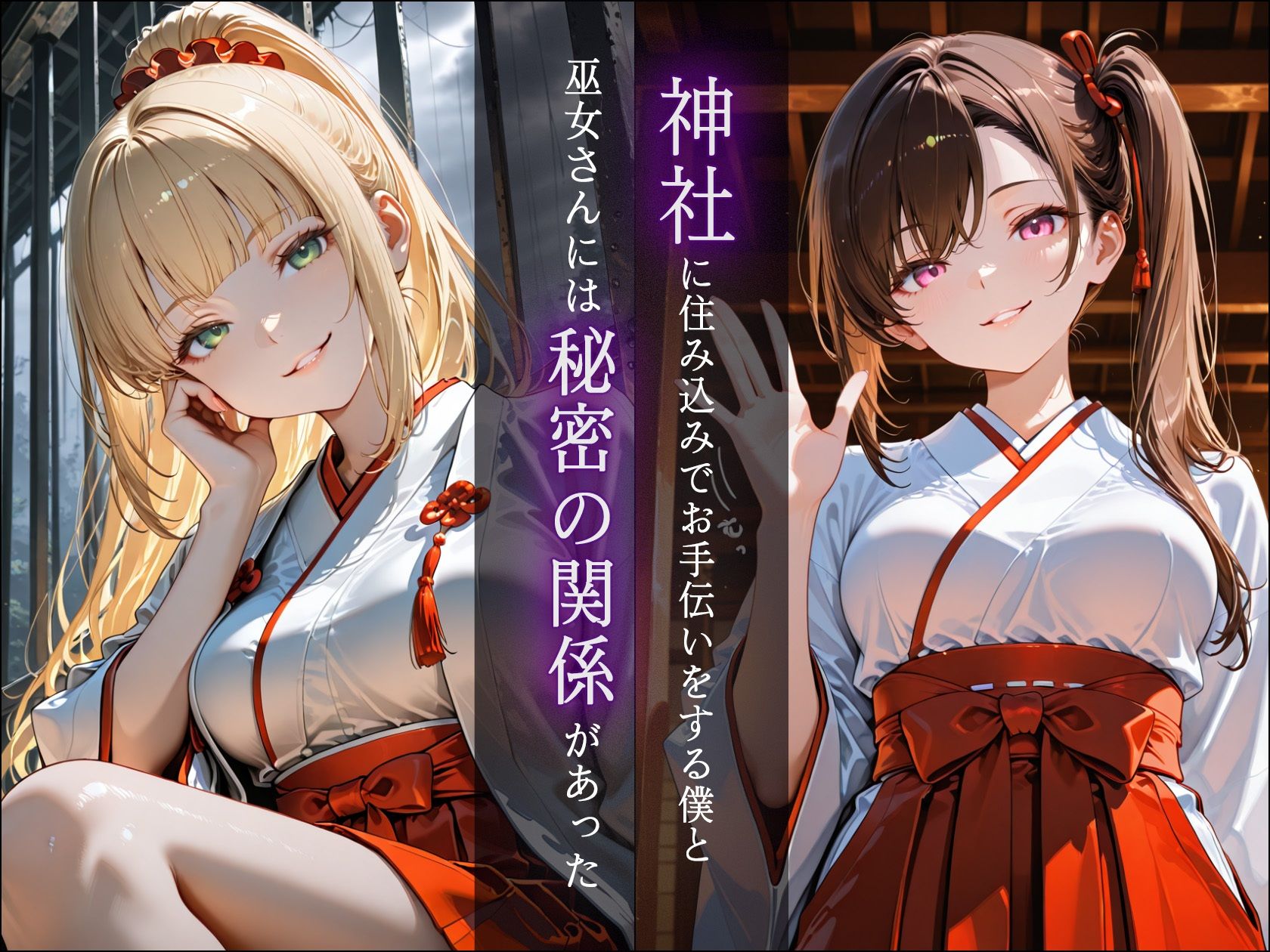 ドSな巫女様の下僕になって搾精されまくる話 サンプル画像1