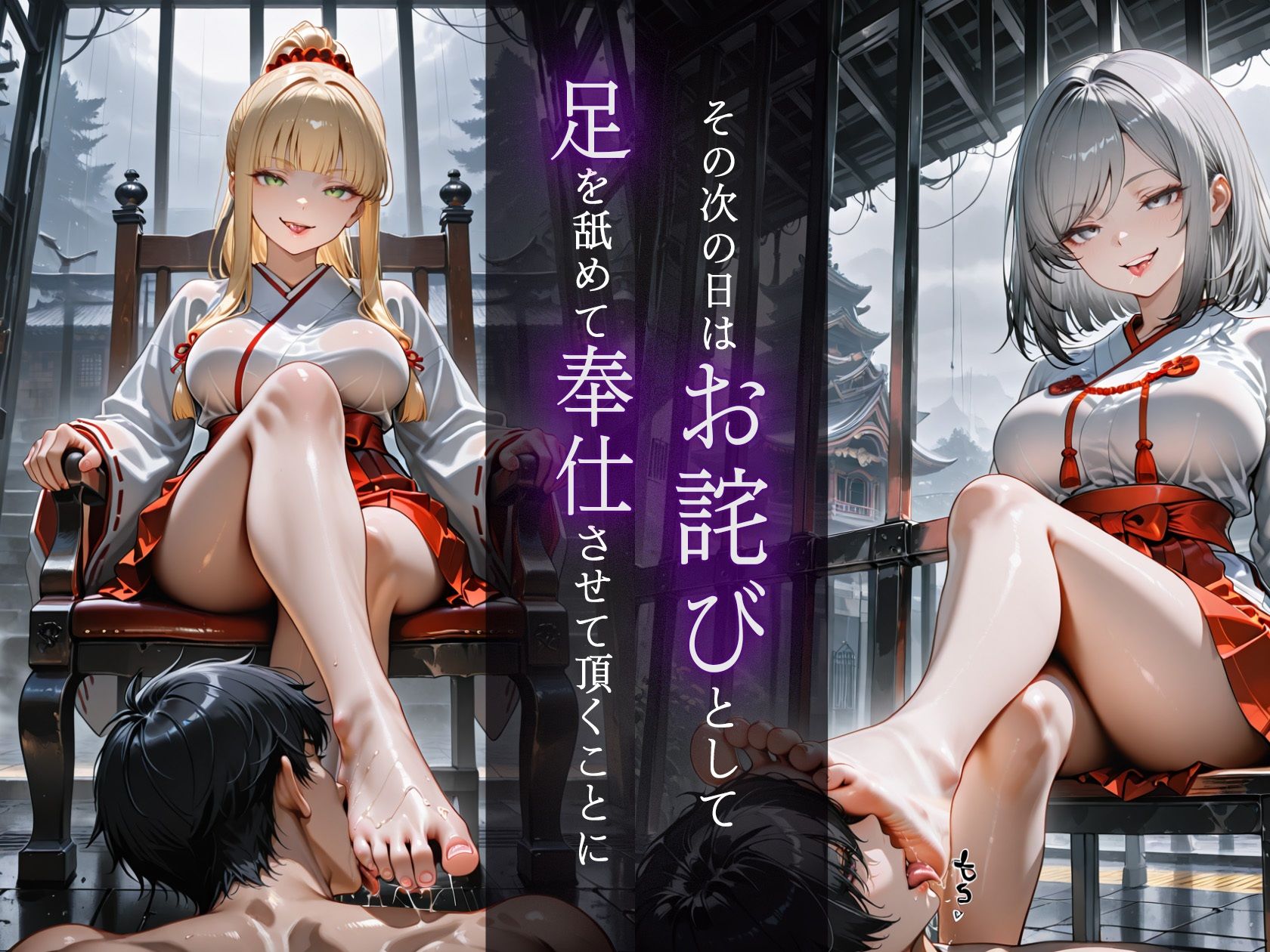 ドSな巫女様の下僕になって搾精されまくる話 サンプル画像6